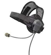 OTTO V4-10787 Tactical II Headset, With Soft Earcup, Boom Microphone, Black VelcroÃ¢â€žÂ¢ Head Strap And Elastic Band With Body PTT