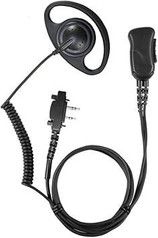 PRYME Defender SPM-1230s Replacement Earpiece D-Hook w/Lapel Mic 