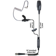 ROCKET SCIENCE Patriot 2 Wire Surveillance Headset 