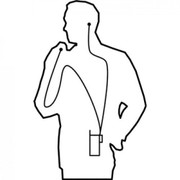 OTTO V1-10176 Two Wire Palm Mic Kit Black