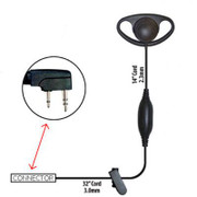 ROCKET SCIENCE Agent K1 Single Wire Earpiece with D Ring for Kenwood 