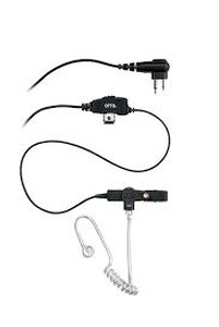 OTTO E1-EA2HY131 1 Wire Monitoring Kit With In-line Ptt And Mic, With Quick Disconnect Acoustic Tube, Black