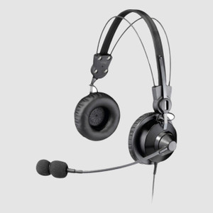 OTTO V4-DP2MF5: Lightweight dual-ear headset. Swivel cups, mini PTT, noise-canceling mic.