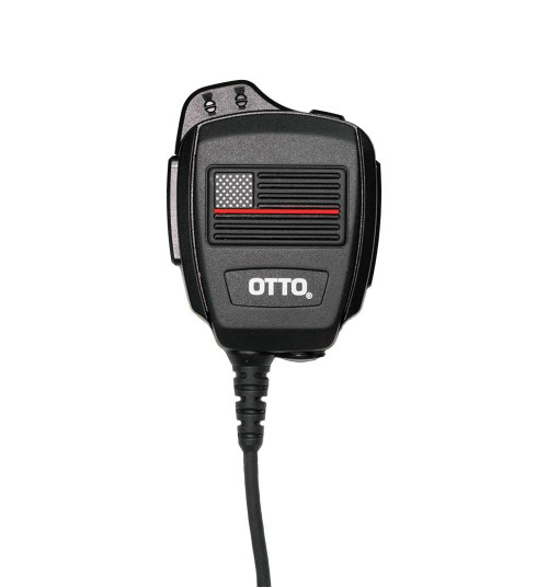  OTTO V2-R2HD1212-US-R Revo NC2 Noise Canceling With Coiled Cord, 2.5mm Earphone Jack, Emergency Button, USA Flag-Red Line 