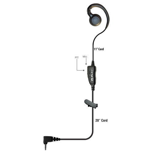 KLEIN ELECTRONICS Klein CURL-BBGR Single Wire Ear Piece 