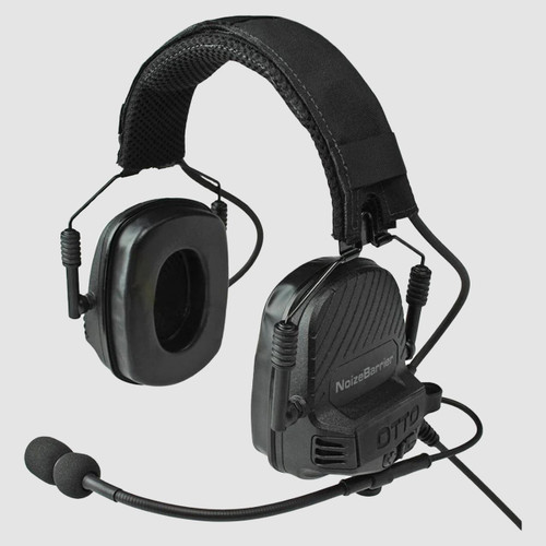 OTTO V4-11033EBK NoizeBarrier TAC Tactical Dual Com Over the Head Headset with dual Nexus/U94 connectors