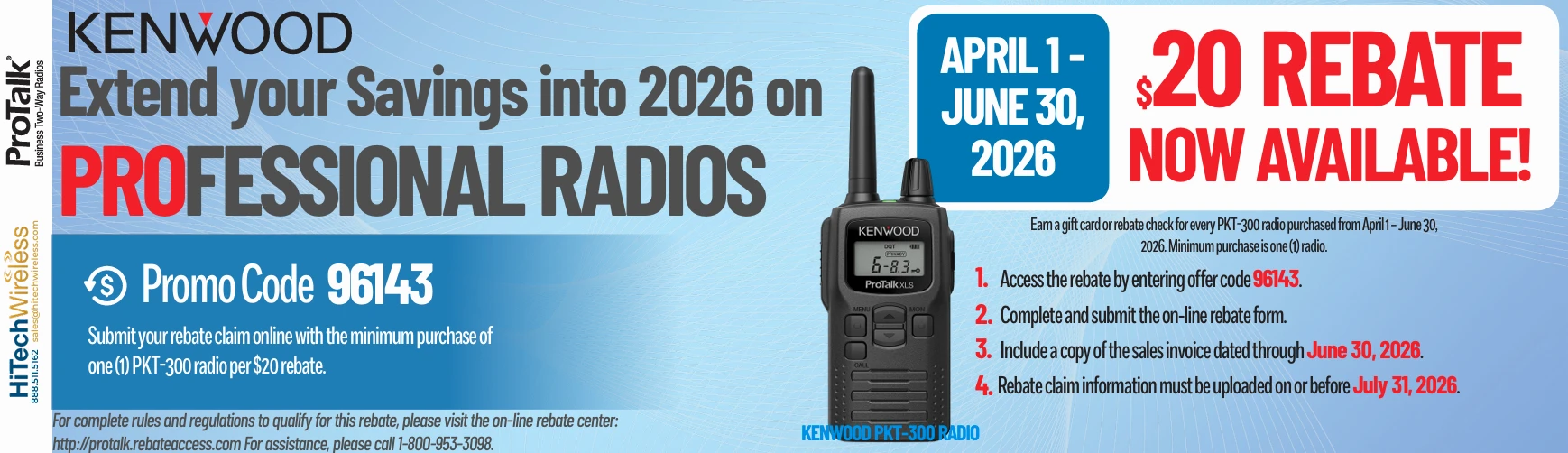 Kenwood PKT Rebate 96143