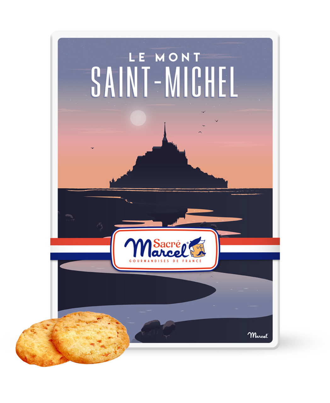 Sacré Marcel - Mont Saint Michel Tin with French Apple Shortbreads