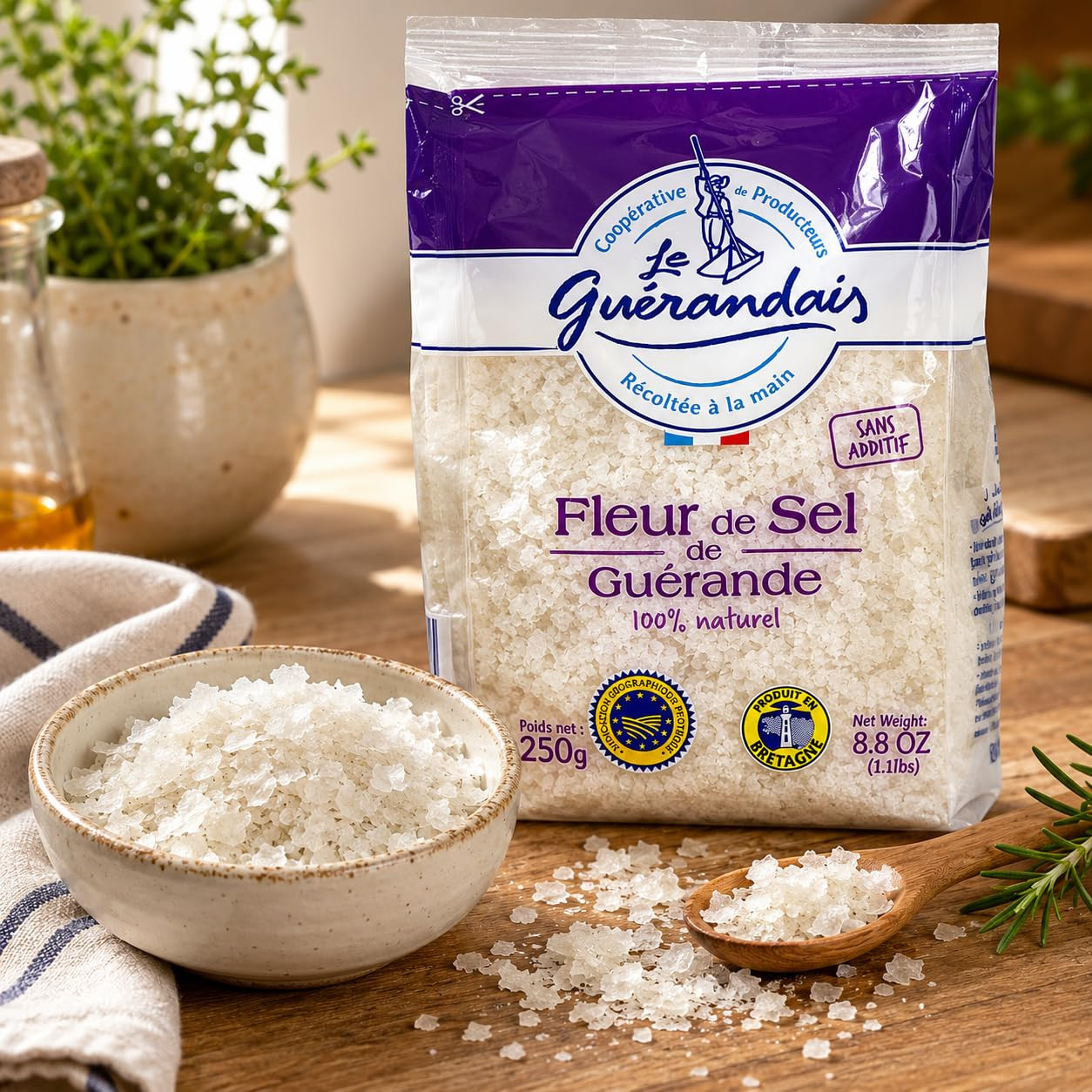 Fleur de Sel de Guérande 250g Fleur de Sel de Guérande – French Finishing Sea Salt