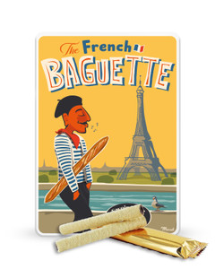 Sacré Marcel – Baguette Tin with Chocolate Flute cookies Sacré Marcel – Baguette Tin with Chocolate Flute cookies