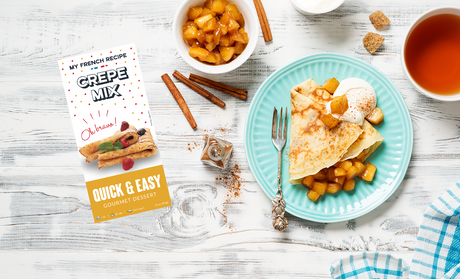 Seasonal Crepes with Warm Apple Cinnamon Filling Seasonal Crepes with Warm Apple Cinnamon Filling