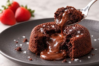 Chocolate Lava Cake Recipe (Easy, 30 Minutes) - with Fleur de Sel
