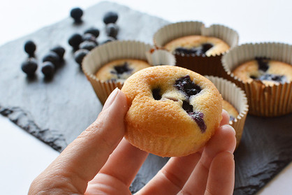 Moist blueberry muffins