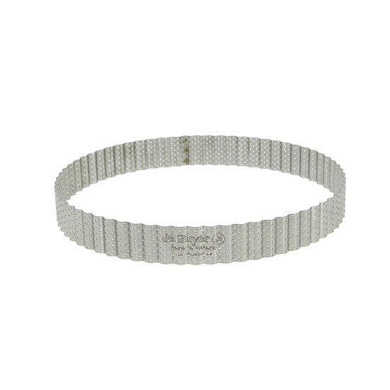 De Buyer - Perforated Fluted Round Tart Ring, 8"