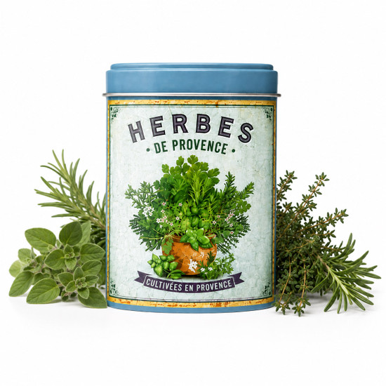 Esprit Provence herbes de Provence with fresh herbs sprigs
