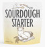 Front view of a sourdough starter package for homemade artisan bread baking.