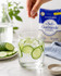 Fine French grey sea salt sprinkled into cucumber water, a simple way to use hand harvested sea salt daily