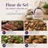Uses for fleur de sel salt: grilled meat, roasted vegetables, fresh salads, and seafood