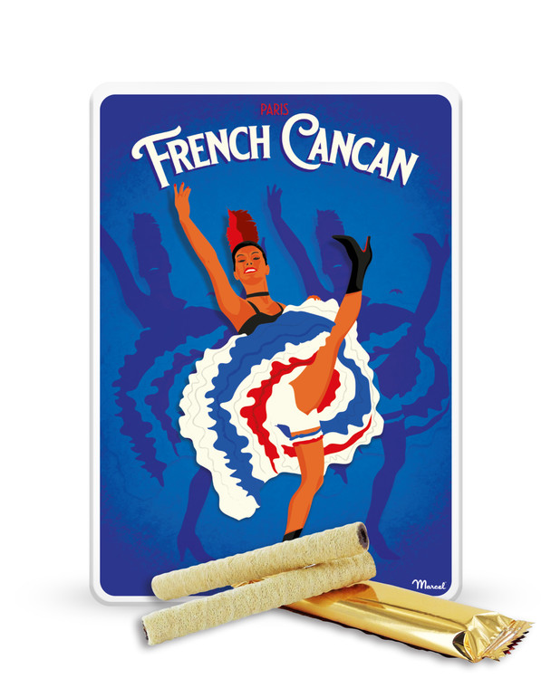 Sacré Marcel – French cancan Tin with Chocolate Flute cookies