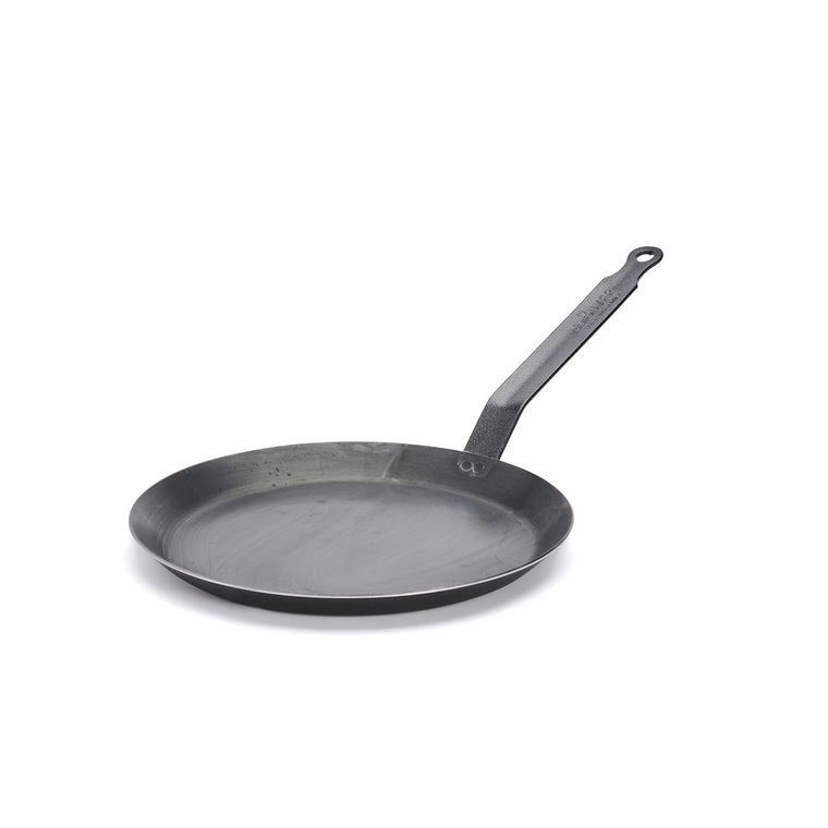 Blue carbon steel crêpe pan made in France De Buyer Blue carbon steel crêpe pan made in France De Buyer