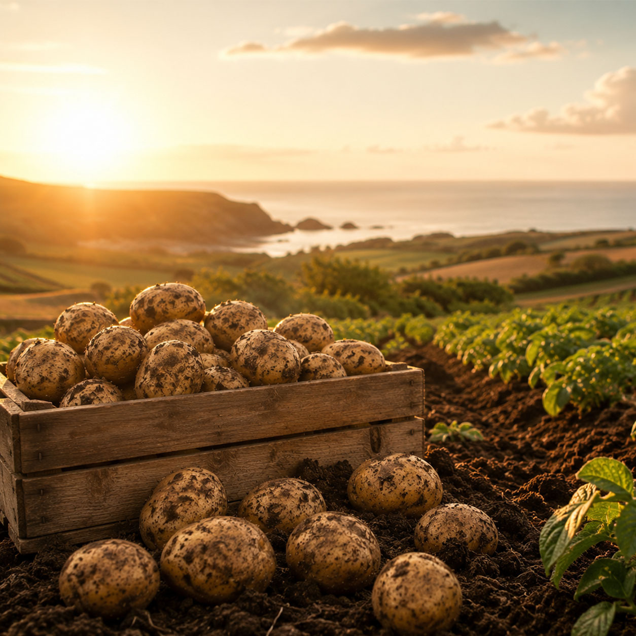 Brittany coast landscape &mdash; home of Brets potato chips made since 1995