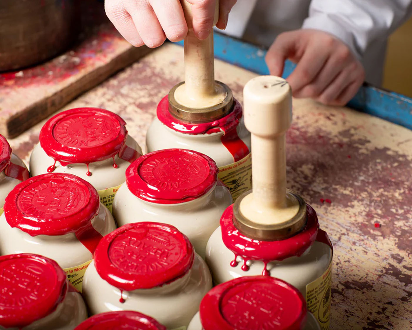 Pommery Moutarde de Meaux stoneware jar &mdash; French mustard made near Paris since 1632