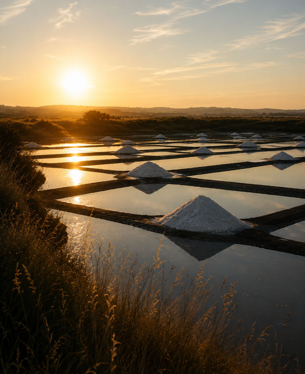 Salt harvest grey sea salt in the marshes of Gu&eacute;rande, Brittany