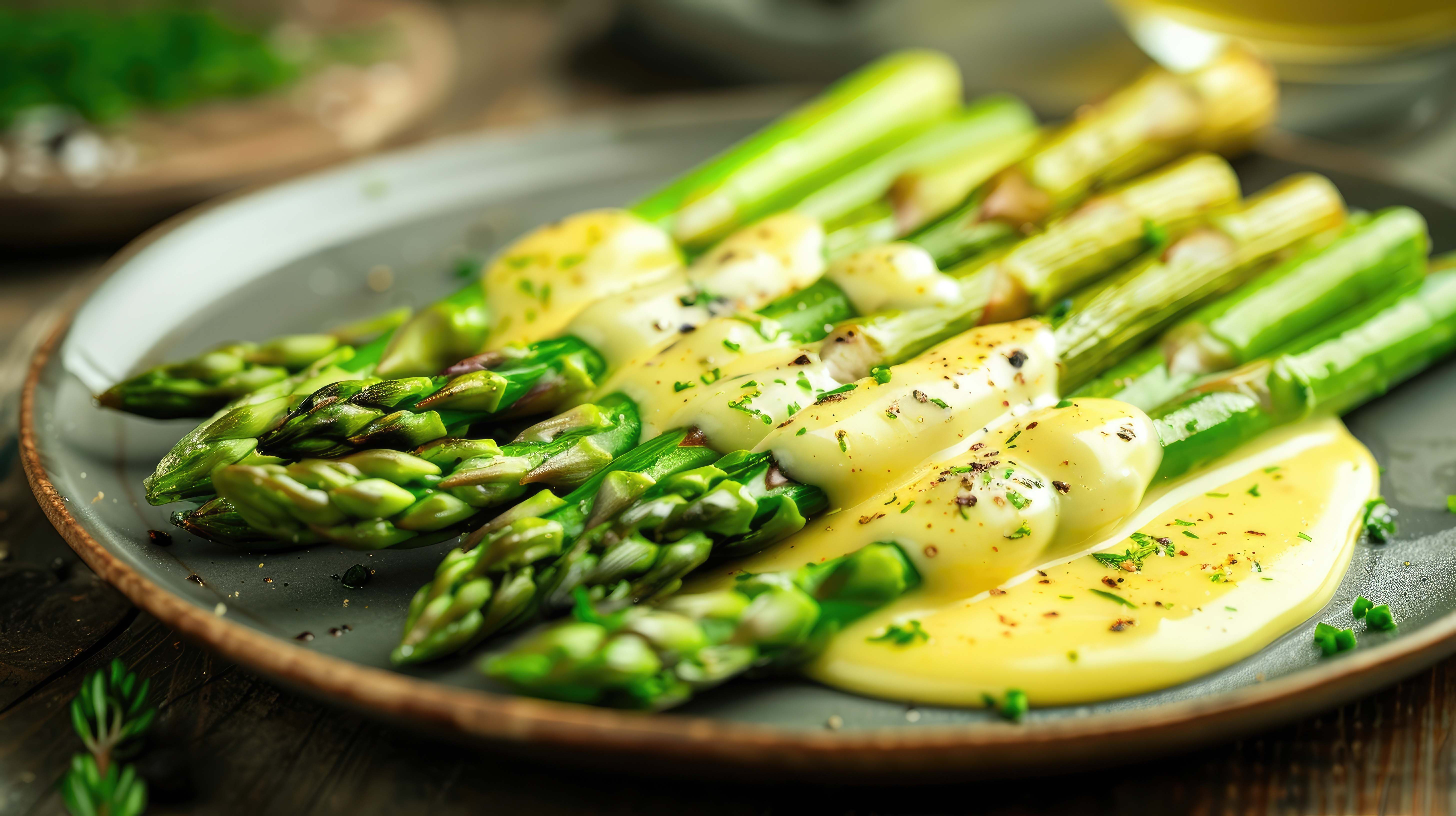 Asparagus with Homemade Hollandaise Sauce - My French Recipe