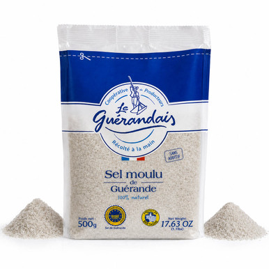 Le Gu&eacute;randais fine French grey sea salt bag, 1.1 lbs