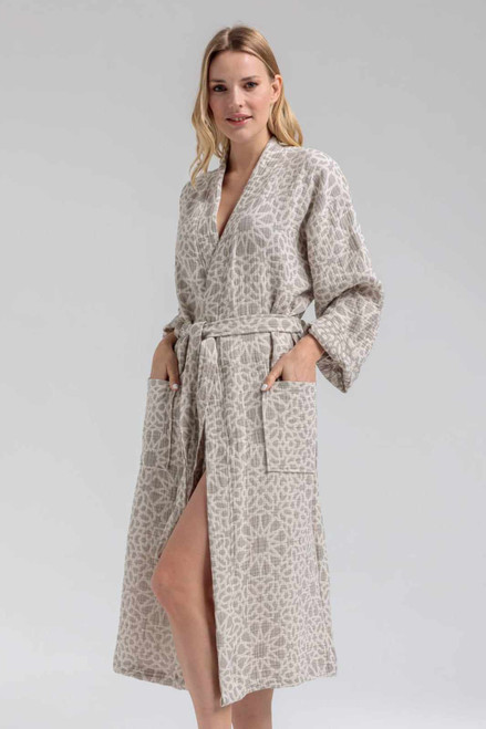 Granada Cotton Robe - Gray