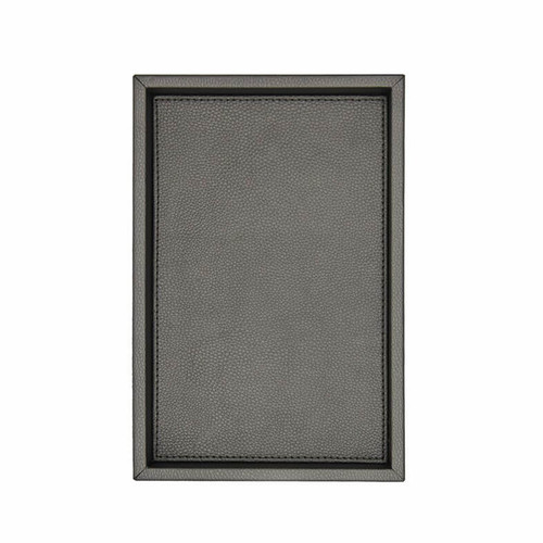 Gray Leather Covered Tray