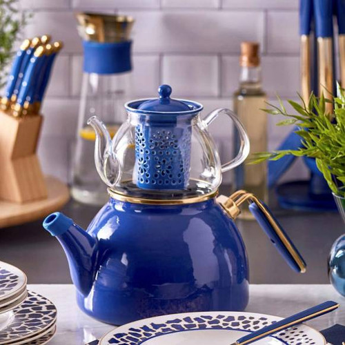 Yakamoz Blue Turkish Tea Pot