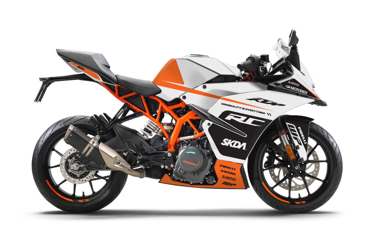 FOCUS Orange KTM RC Full Graphics Kit | SKDA USA