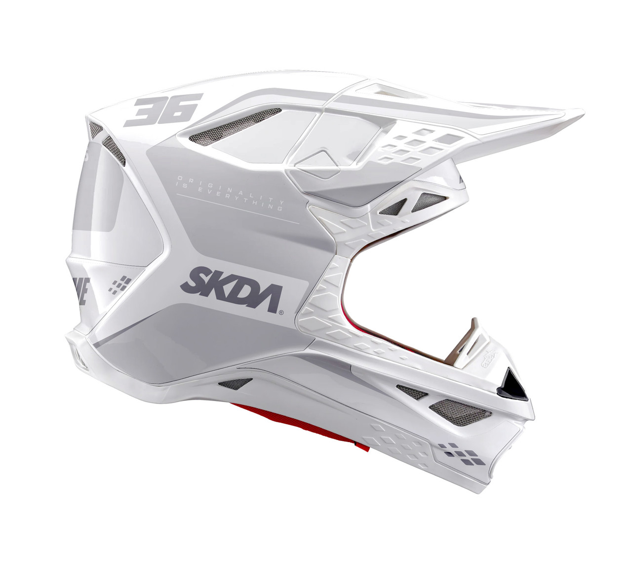CLICK White Alpinestars Helmet Graphics Kit | SKDA USA