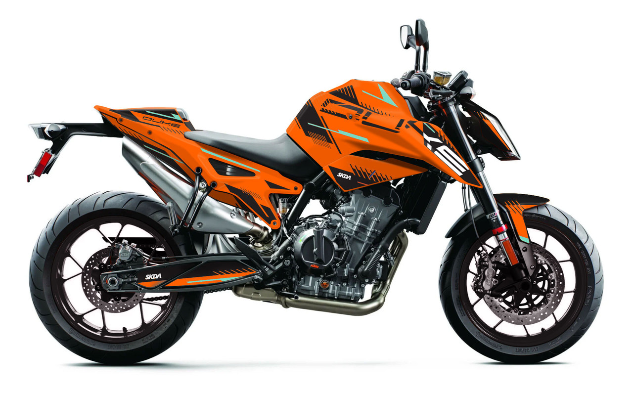 REFRACT Orange KTM Duke Full Graphics Kit | SKDA USA