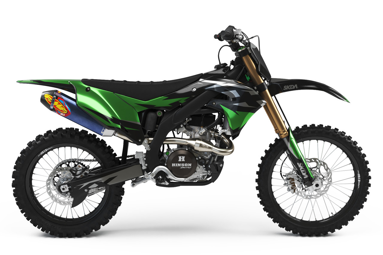 NEMISIS CHROME Green KX/KXF Full Graphics Kit | SKDA USA
