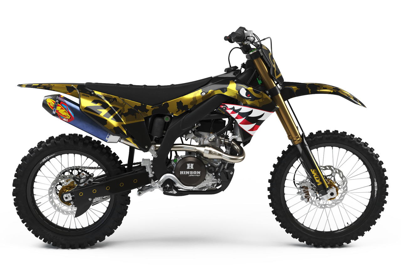 BOMBER CHROME Gold KX/KXF Full Graphics Kit | SKDA USA