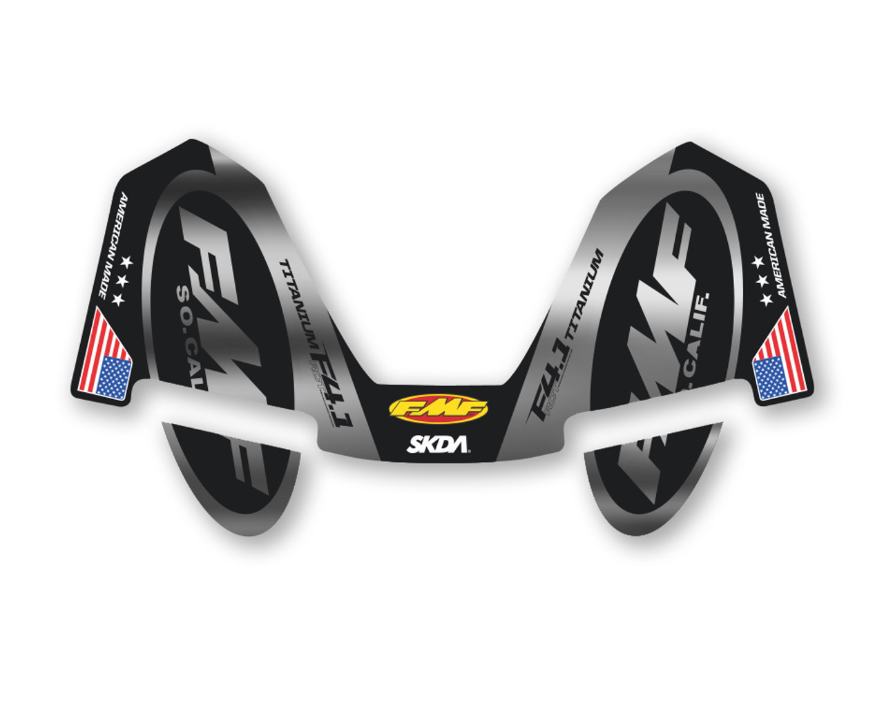 SILVER CHROME FMF Endcap Decal Set - SKDA - US Store