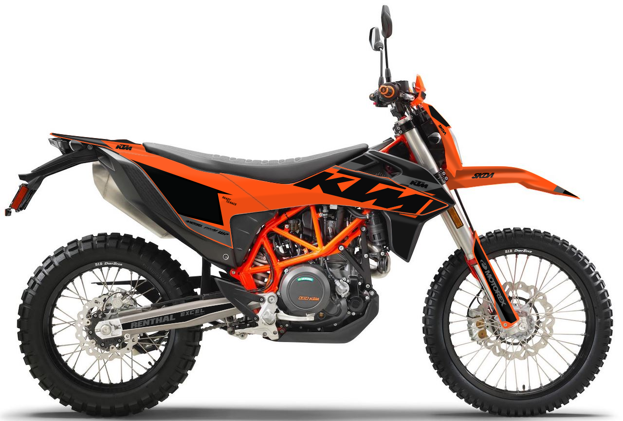 CURE Blk/Org KTM 690 Full Graphics Kit - SKDA - US Store