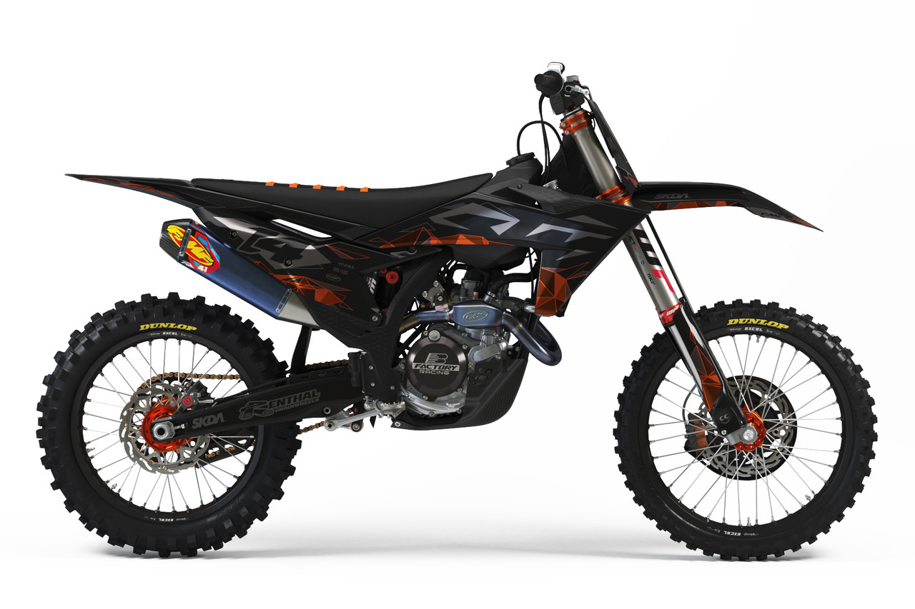 RIDGE CHROME Blk/Org KTM Full Graphics Kit | SKDA USA