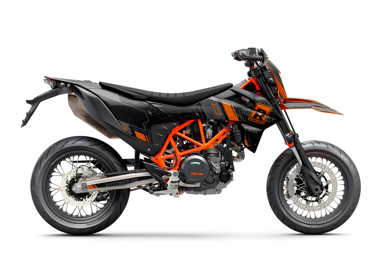 ROTTWEILER V1 Blk/Org KTM 690 Full Graphics Kit | SKDA USA