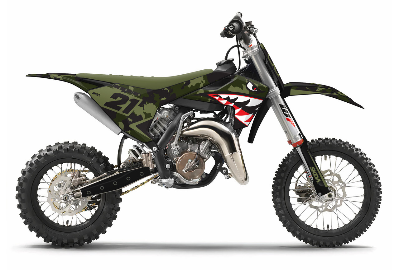 BOMBER Khaki Husqvarna Mini Bike Full Graphics Kit