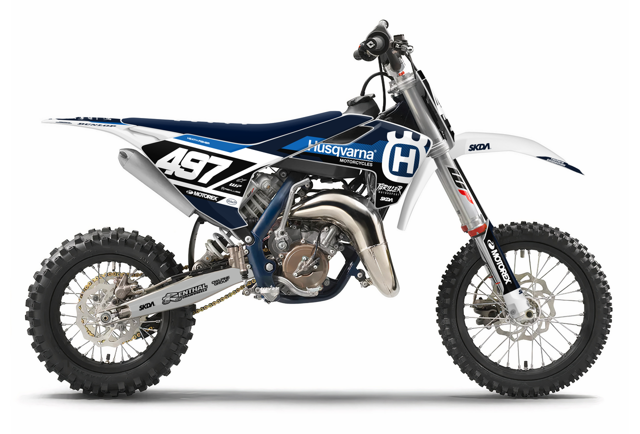 STEALTH Navy Husqvarna Mini Full Graphics Kit | SKDA USA