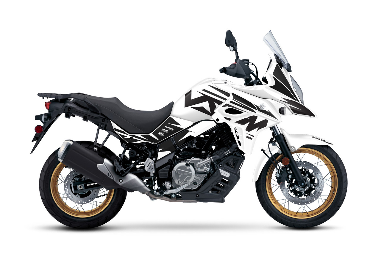 BITE White V-Strom Full Graphics Kit SKDA USA