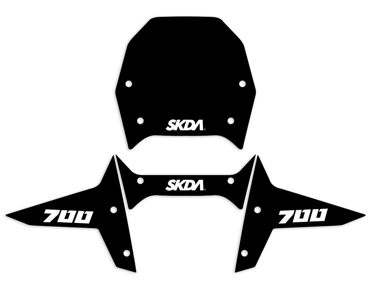 RAID T7 Windscreen Protection Sticker Set - Black | SKDA USA
