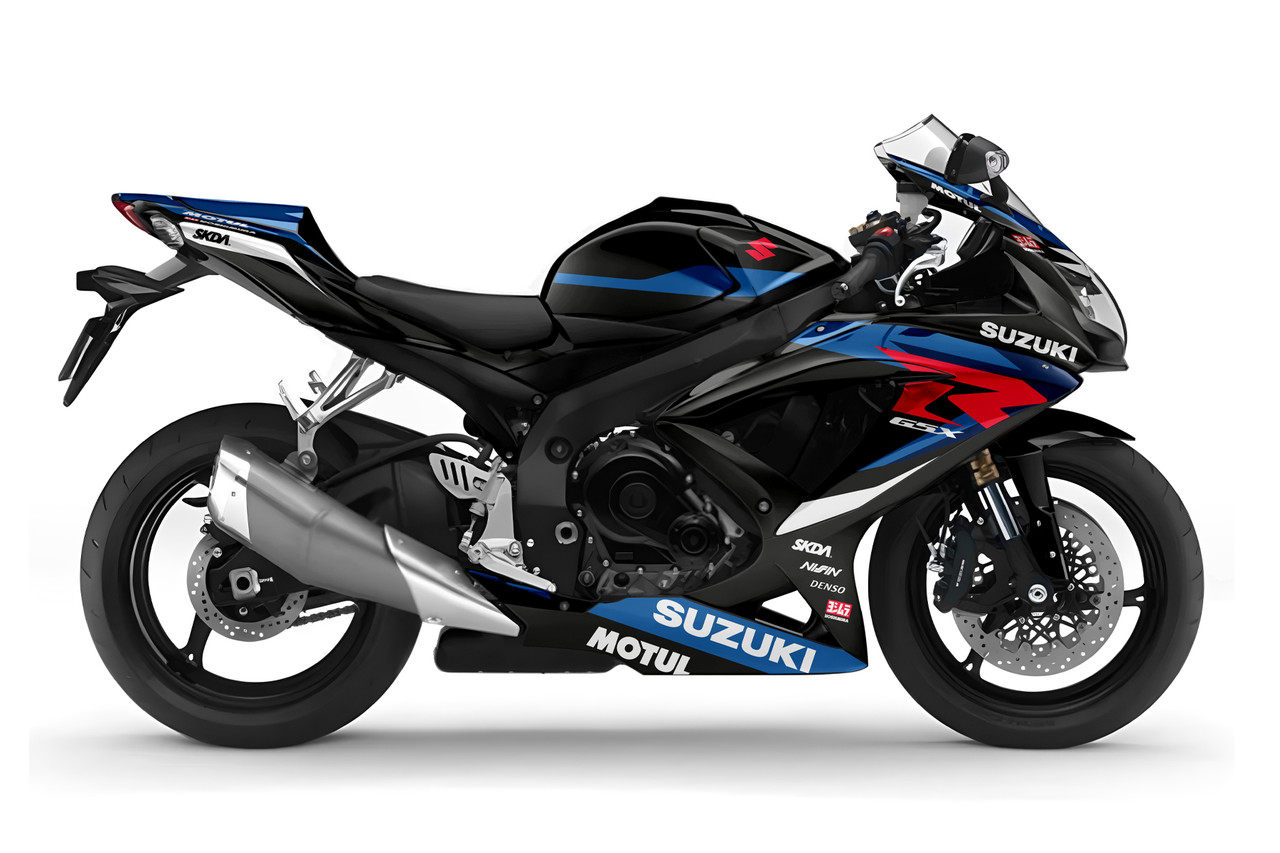 Suzuki GSX-R カウルセット 青/黒 ZEPHYR Blk/Blue Suzuki GSXR Full Graphics Kit | SKDA USA