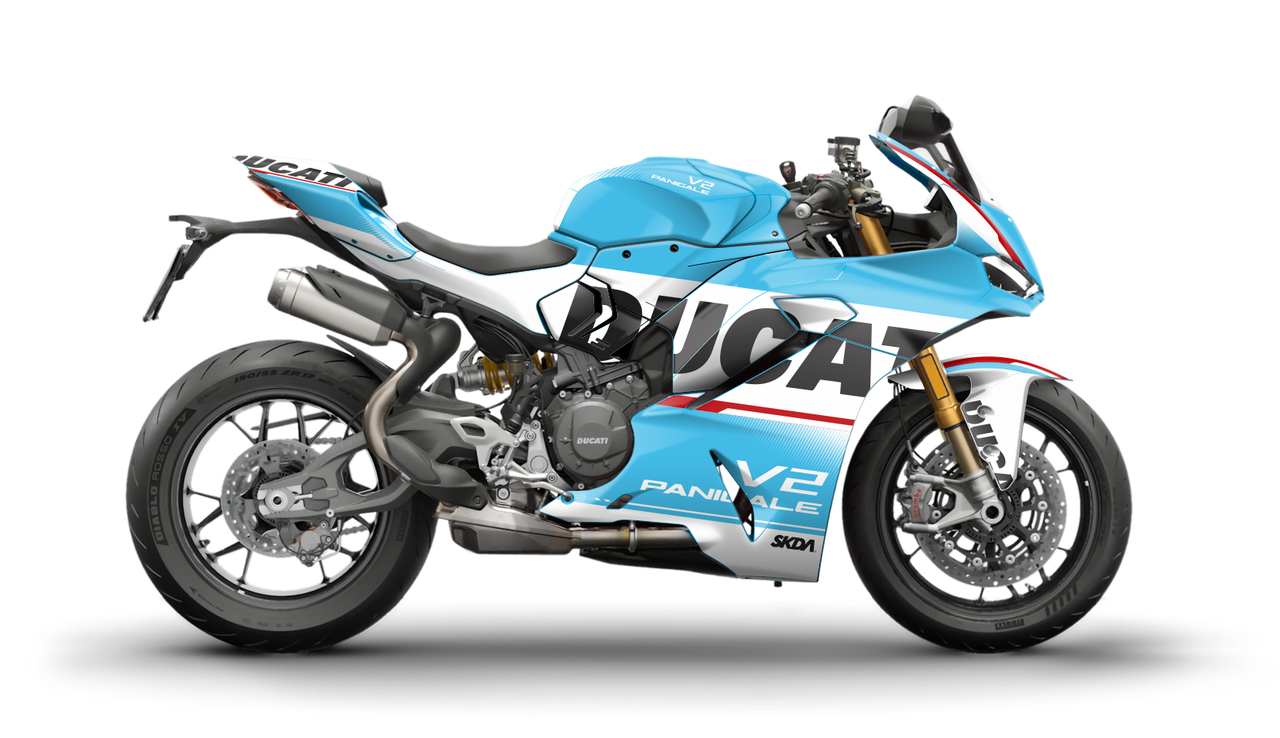 VERSARIO Cyan/White Panigale Full Graphics Kit | SKDA USA