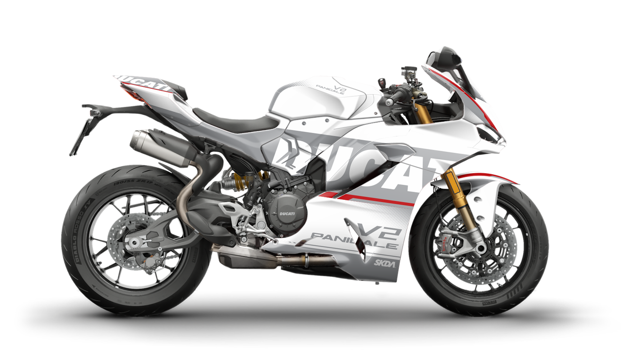 VERSARIO White/Grey Panigale Full Graphics Kit | SKDA USA
