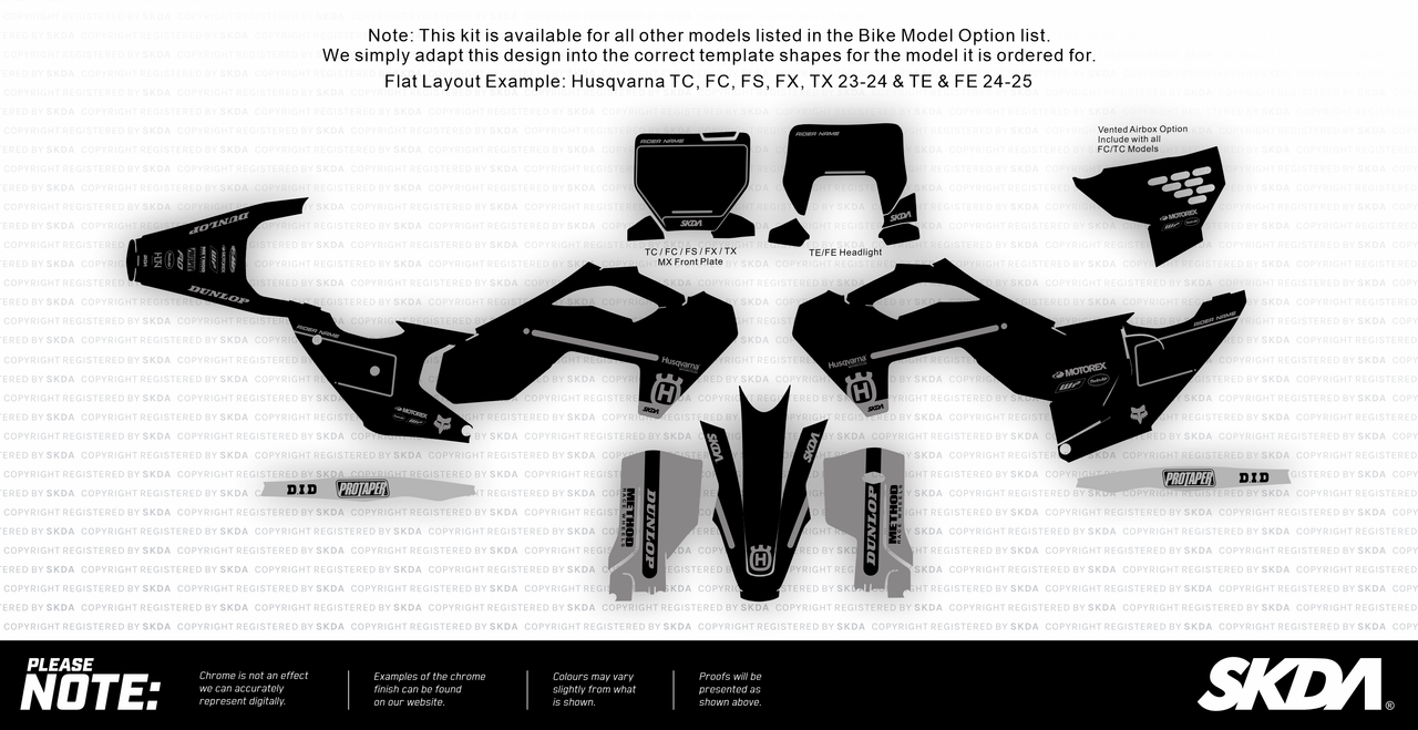 AWOL CHROME Husqvarna Full Graphics Kit | SKDA USA
