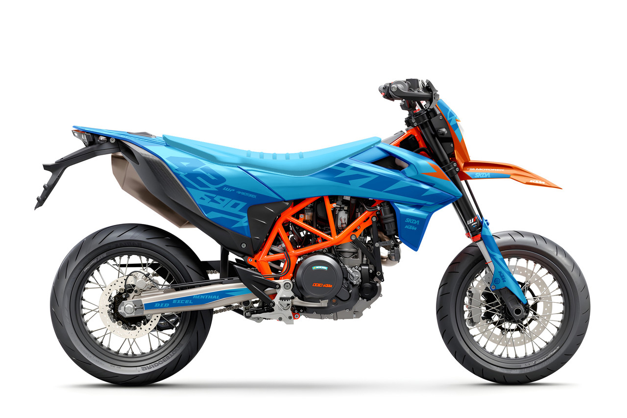 FLUSH Blue KTM 690 Full Graphics Kit SKDA USA - Main Image